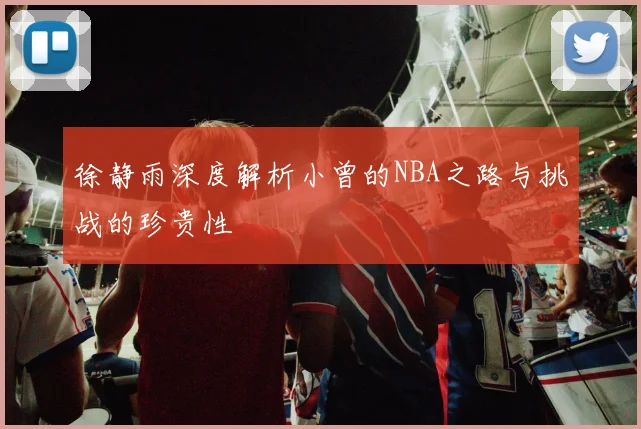 徐静雨深度解析小曾的NBA之路与挑战的珍贵性